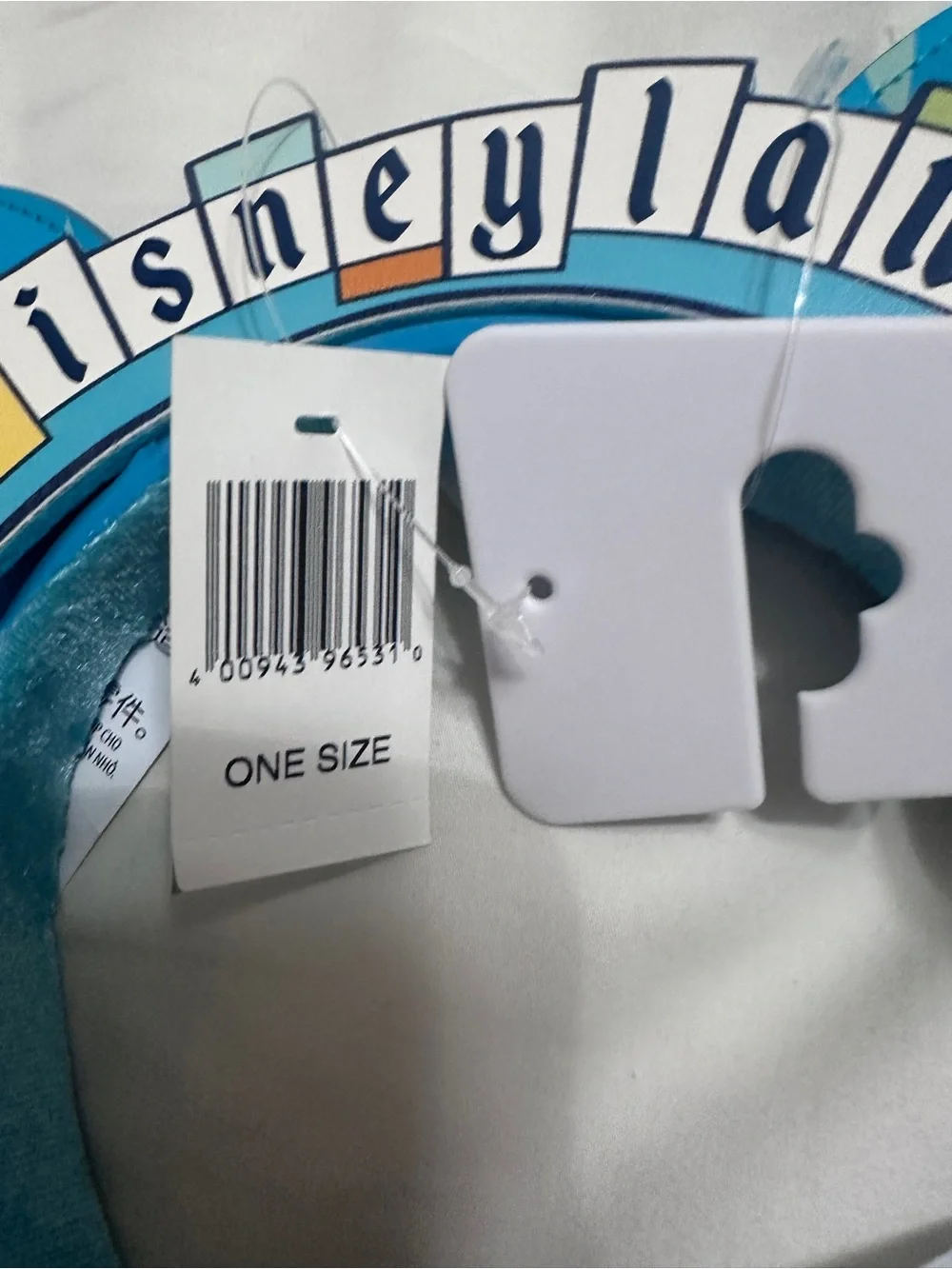 Disney Turquoise Disneyland Lettering Mickey Ear Headband